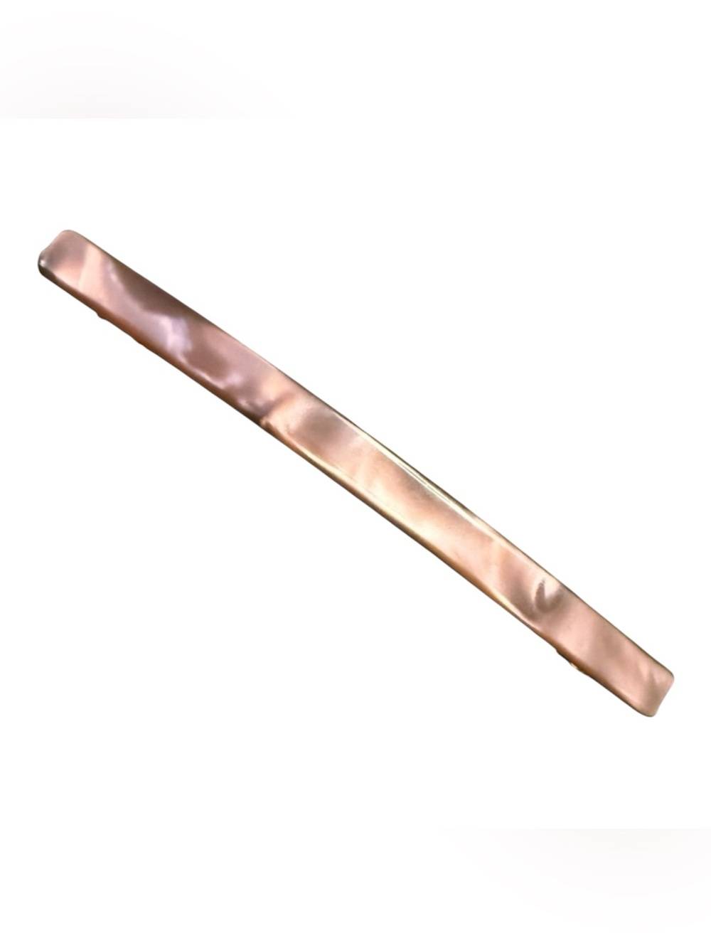 1970’s Pearlescant Slim Extra Long French Bar Barrette, 4” long, Deadstock